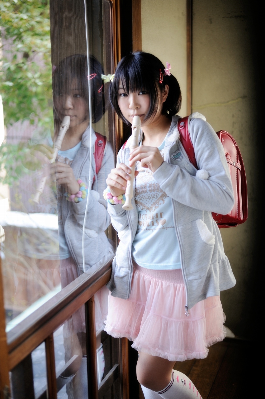 [Cosplay] Hot Flute Student - Pigtails & Perfect Ass